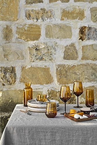 Miniatura 4 de RAKLE Copas de vino sin tallo, juego de 4 copas de vino marrón degradado, copas de vino coloridas de 14.3 onzas, vidrio de primera calidad sin