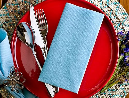 Vista 103 de Servilletas de papel azules Tela desechable de lino como servilletas de cena Toallas de mano Toallas de mano Servilletas de papel suaves