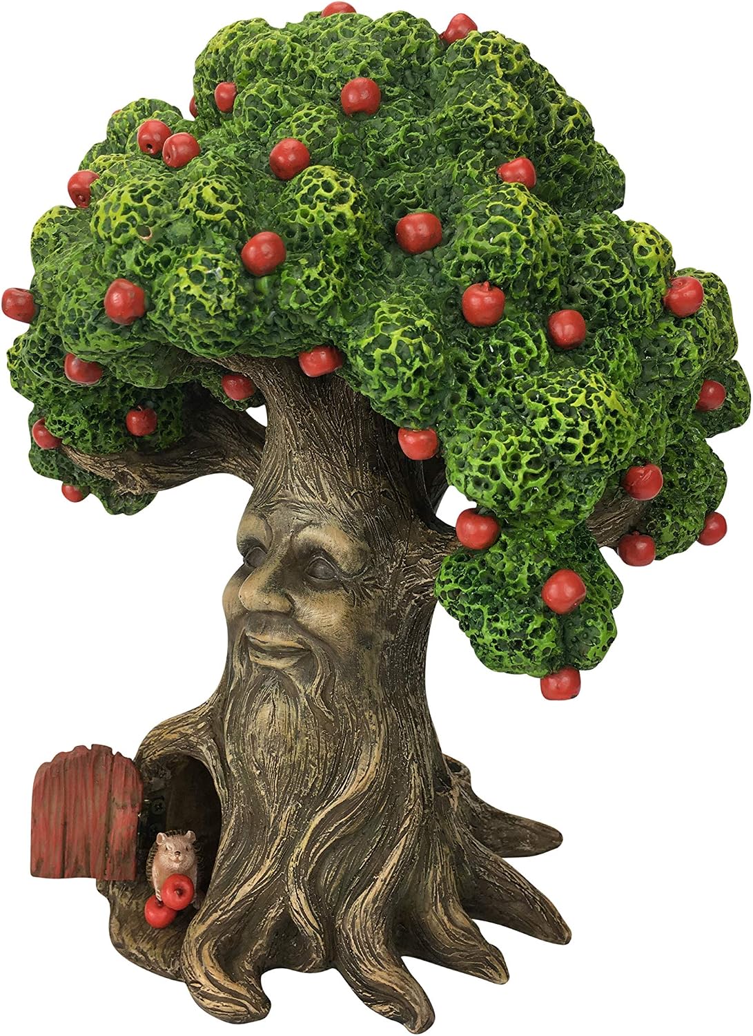 GlitZGlam Fairy Garden Miniature Tree Harry The Hedgehog’s Apple Tree (9.25 Inch Tall) for The Garden Fairies and Lawn Gnomes Part of The Beautiful Azarian Collection. A Fairy Garden Accessory