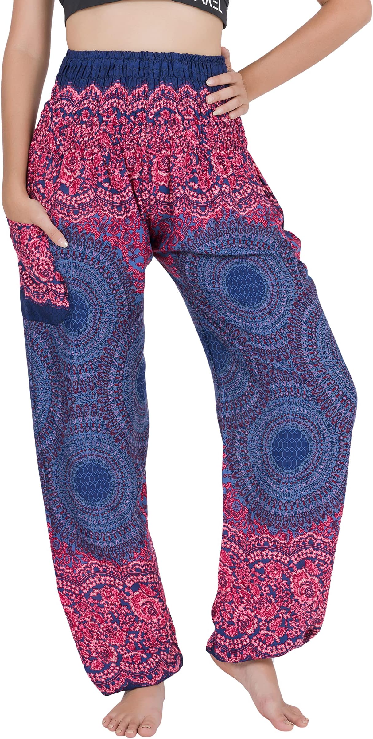 CHAINUPON Harem Pants Women Flowy Trouser Yoga Boho Hippie Clothes