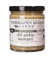 Vista 1 de Terrapin Ridge Farms Dill Pickle Mustard – Zesty Blend of Dill Pickles & Smooth Dijon – Perfect for Burgers, Brats, Sandwiches & More – 8 oz Jar