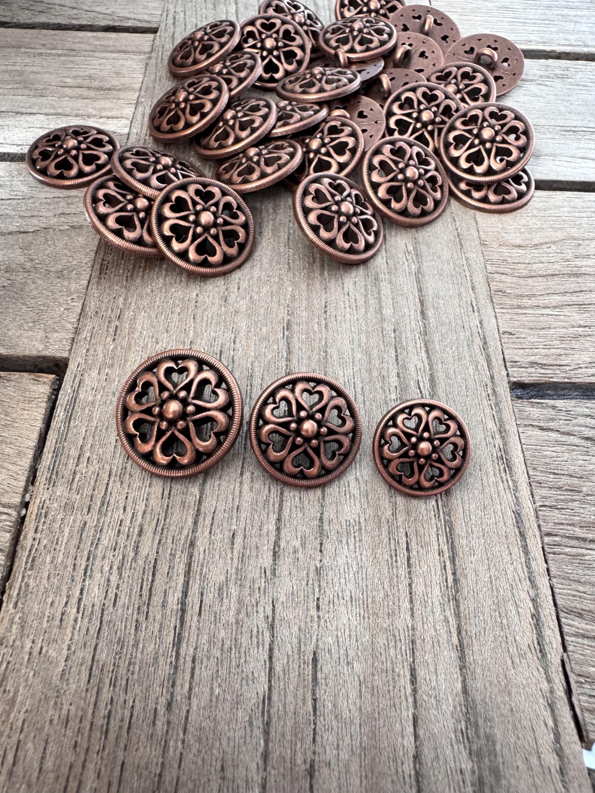 5 Bottoni In Ottone Anticato Marrone – Fatto In Germania, Per Dirndl E Abiti Tradizionali (13 Mm, 18 Mm, 20 Mm)