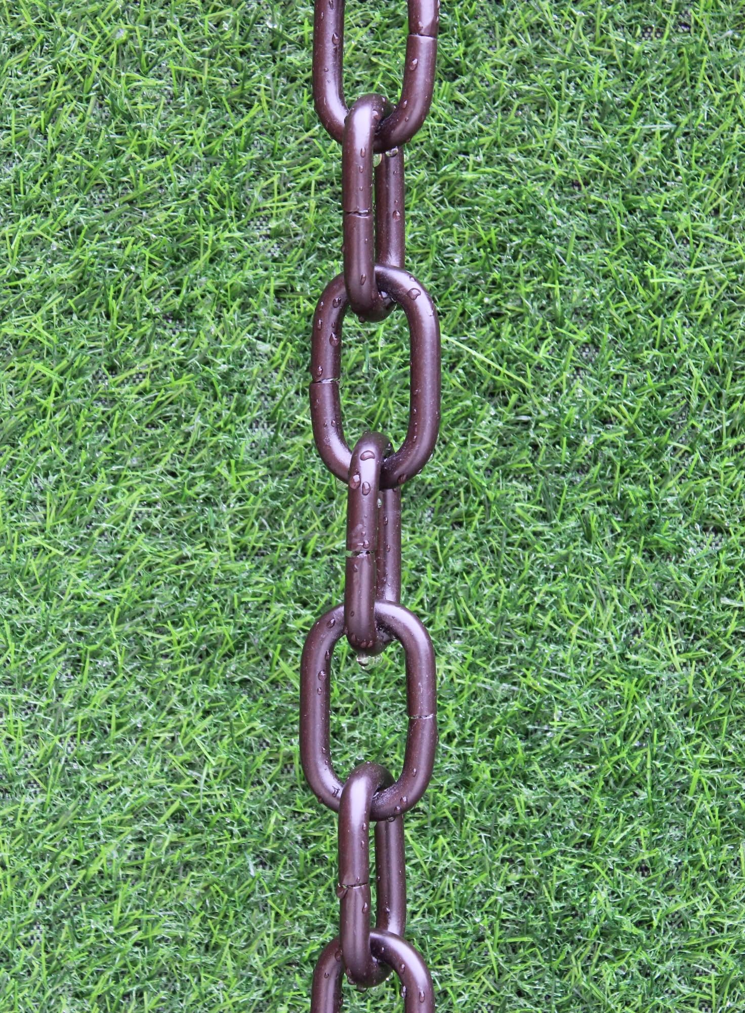 Chaîne de pluie en aluminium marron KAM Home ARTWEAR avec adaptateur de gouttière standard