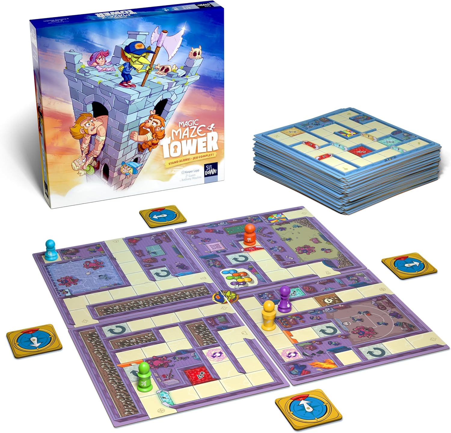 Magic Maze Tower – Puzzle Adventure in the Award-Winning Magic Maze Universe | Solo & co-op | 91 Challenges | Real-time Play | Ages 9+ | 1–4 Players | 30 min | FSC®