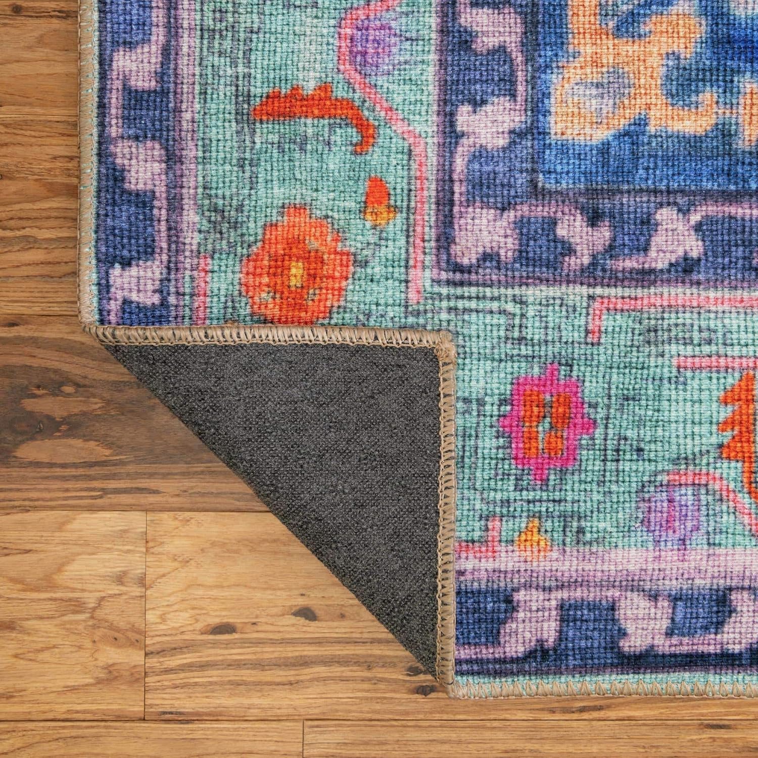 Unique Loom Revival Collection Traditional Medallion Border Blue/Teal Area Rug (2' 0 x 3' 0)