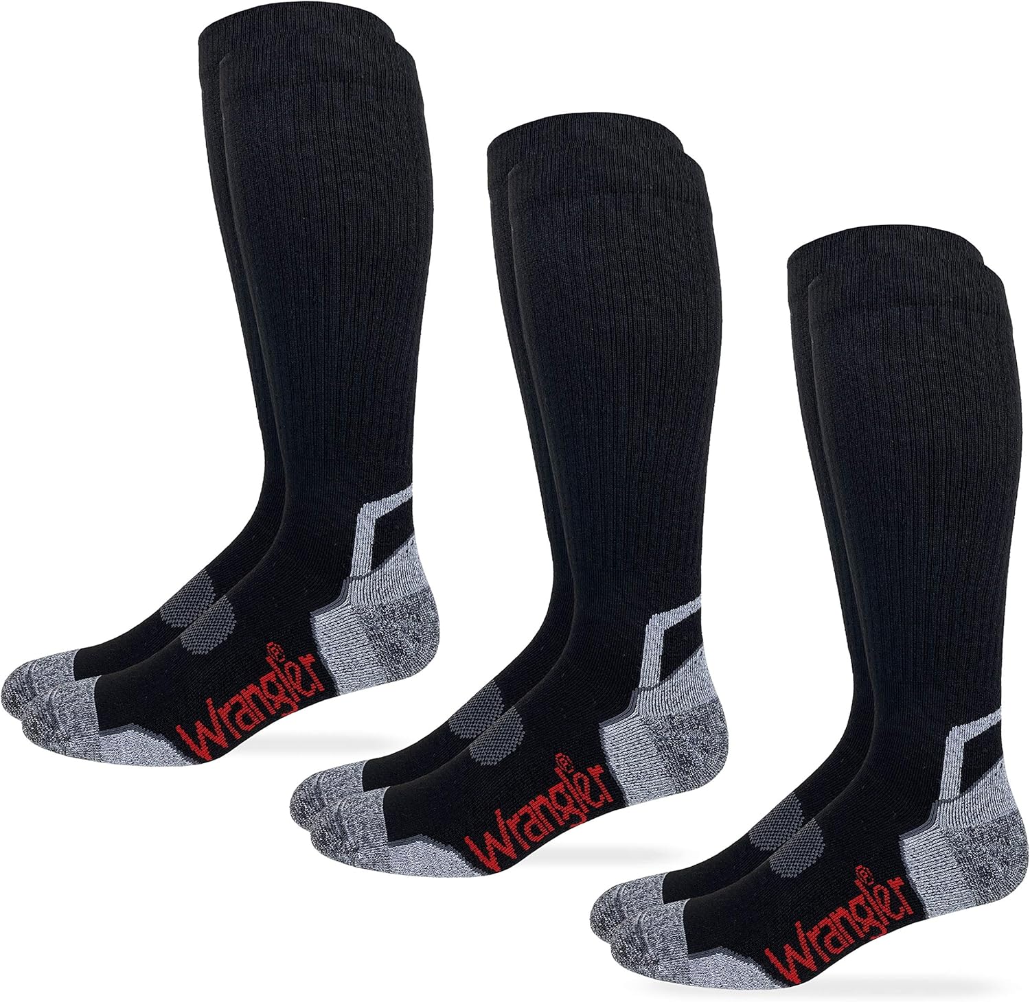 Wrangler Men's Ultra Dri Compression Tall Boot Socks (3-Pairs)