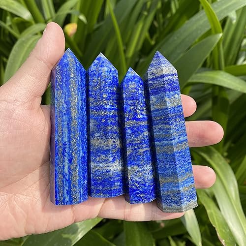 Miniatura 2 de Torre de cristal natural de lapislázuli, piedra preciosa curativa de cristal curativo para reiki, piedra de chakra para meditación, decoración del