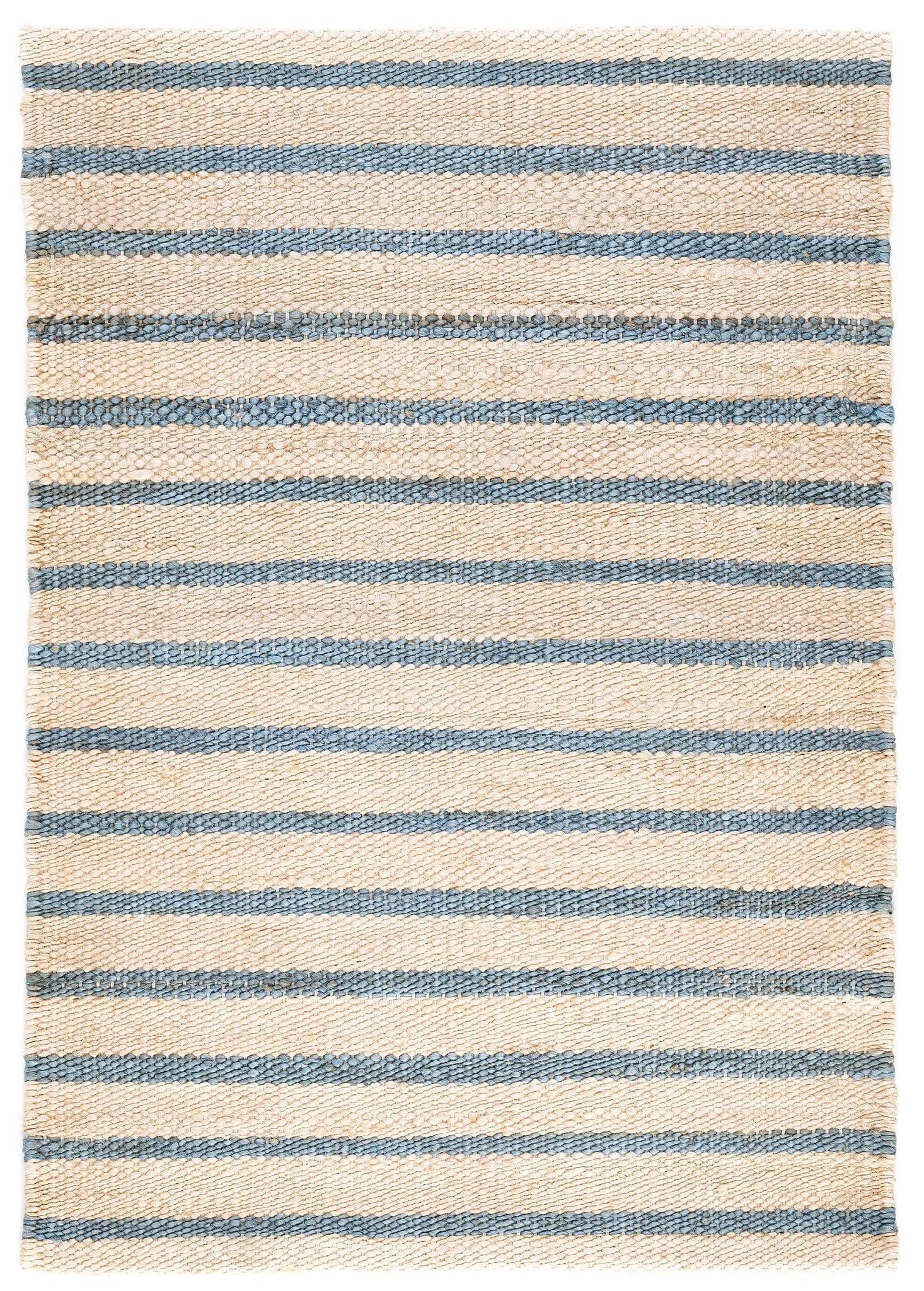 Dash & Albert Moana Stripe Handwoven Jute Rug, 7.5 X 9.5 Feet, Blue/Multicolored Stripe Pattern