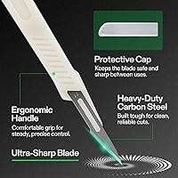 Vista 3 de VIVOSUN Cuchillas de acero de alto carbono #11 para plantas de corte y propagación