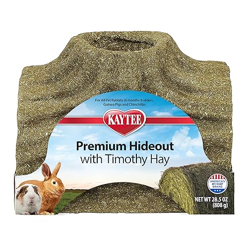 Kaytee Premium Timothy Treat Hideout For Pet Rabbits, Guinea Pigs,