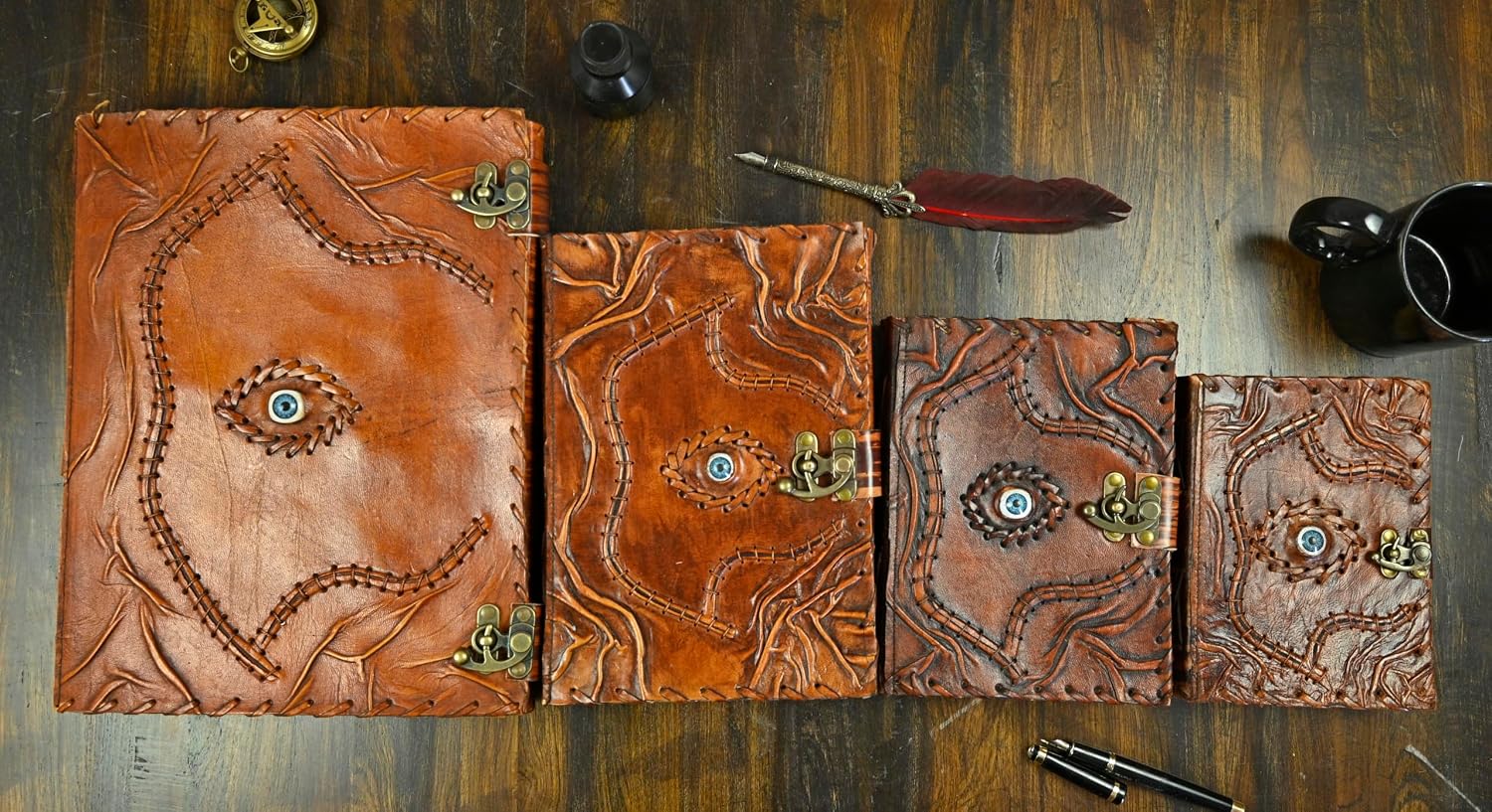 Urooj Handicraft Hocus Pocus Book of Spells Hocus Pocus Spell Book Prop Gifts Halloween Decorations Decor Leather Journal Writing Book of Shadow Best Christmas Gifts for Men and Women (8x6)