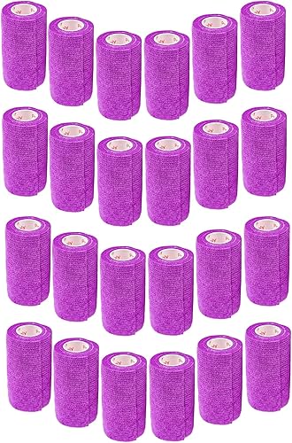 Miniatura 358 de Cinta adhesiva para veterinarios (negro) (paquete de 2) (4 pulgadas x 15 pies), autoadhesiva, adherente, cohesiva, flexible, autoadhesiva, rollo