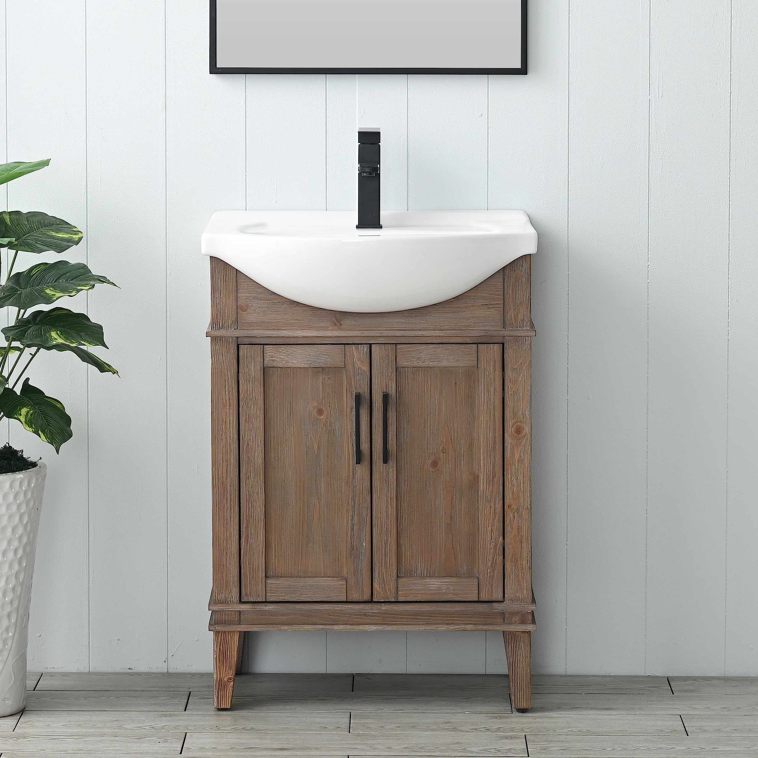 Amazon.com: 24 Inch Hickory Bathroom Vanity - Rustic Country Wooden ...
