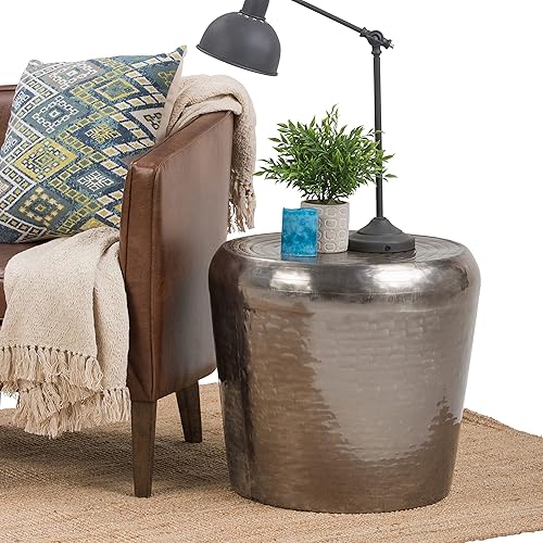 Miniatura 100 de SIMPLIHOME Preston - Mesa auxiliar de metal industrial moderna de 22 pulgadas de ancho en cobre antiguo, totalmente montada para la sala de estar y