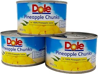 Dole Pineapple Chunks in Juice - Sweet, Juicy Tropical Fruit Chunks for Smoothies, Salads & Snacks - Canned Goodness