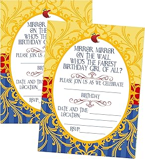 Princess Themed - Mirror Mirror On The Wall - Party Birthday Party Invitation Invite