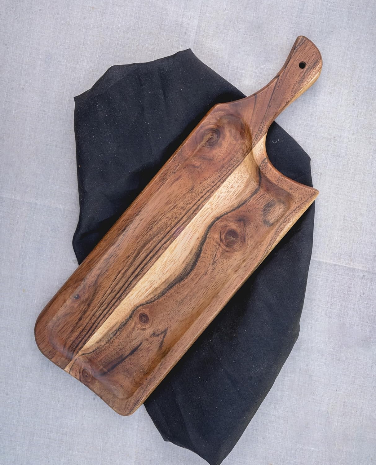 Handcrafted Olive Wood Platter Rustic Design