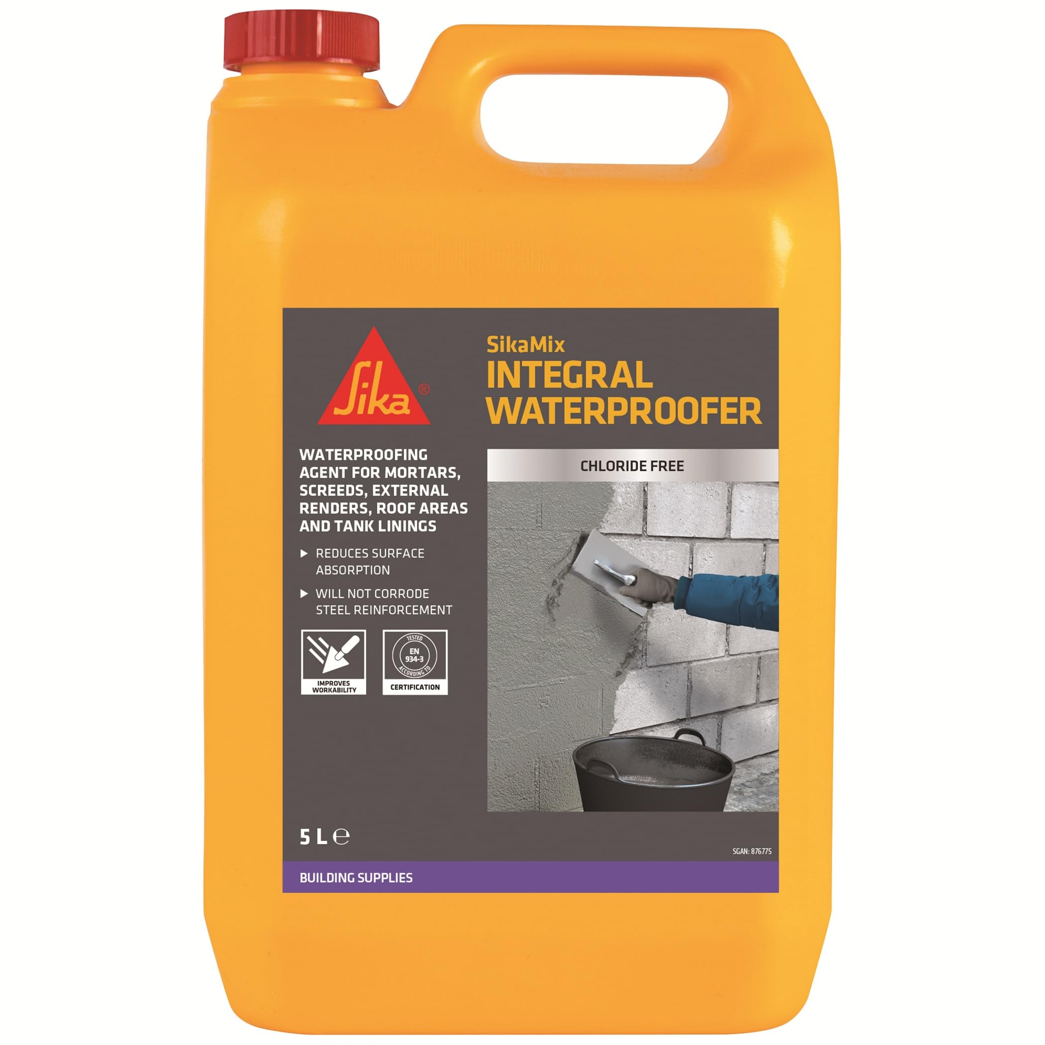 Everbuild 202 Premium Integral Liquid Waterproofer Admixture – Suitable for Mortar and Rendering – Chloride Free – 5 Litre