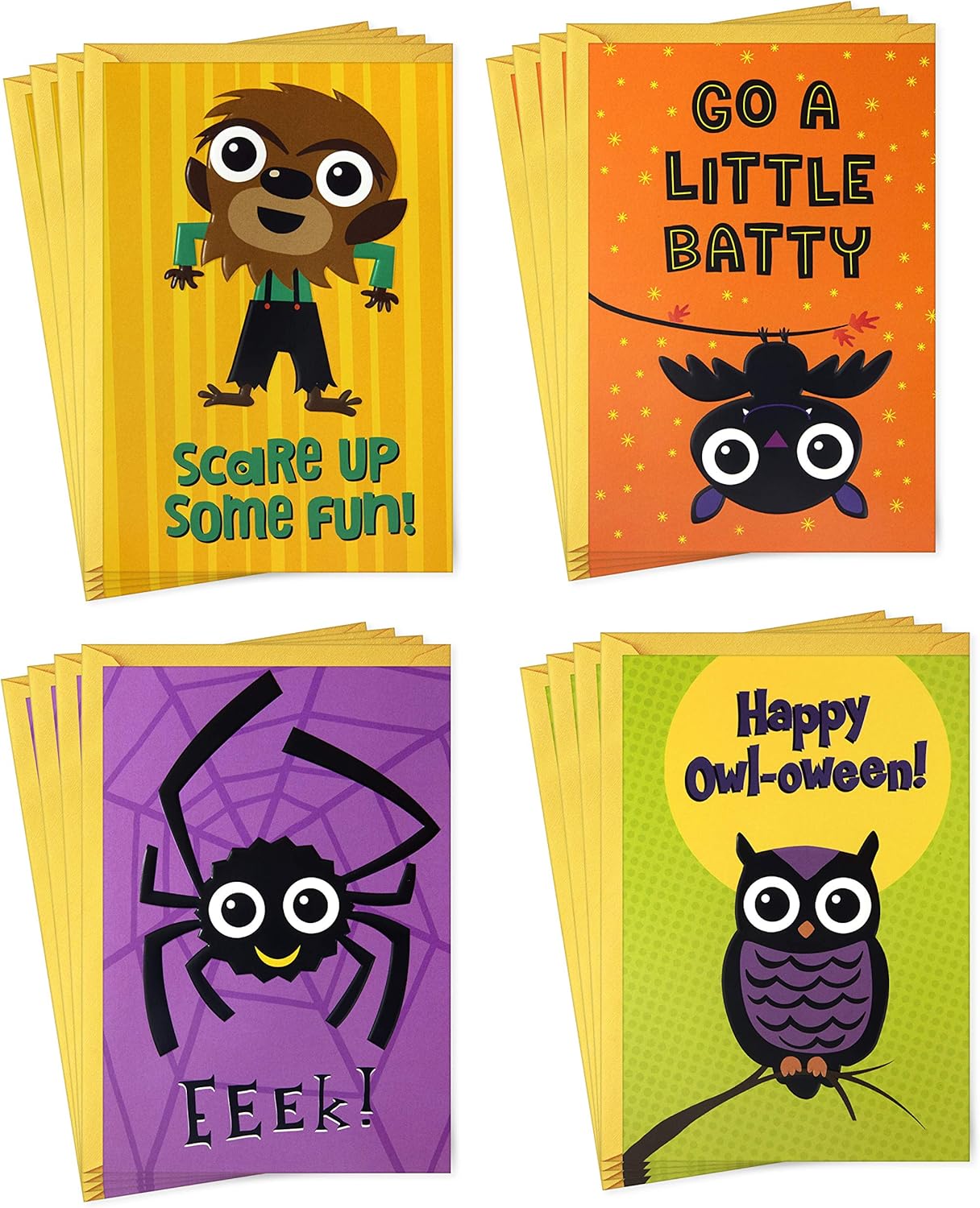 Hallmark Halloween Cards Assortment for Kids, Little Batty