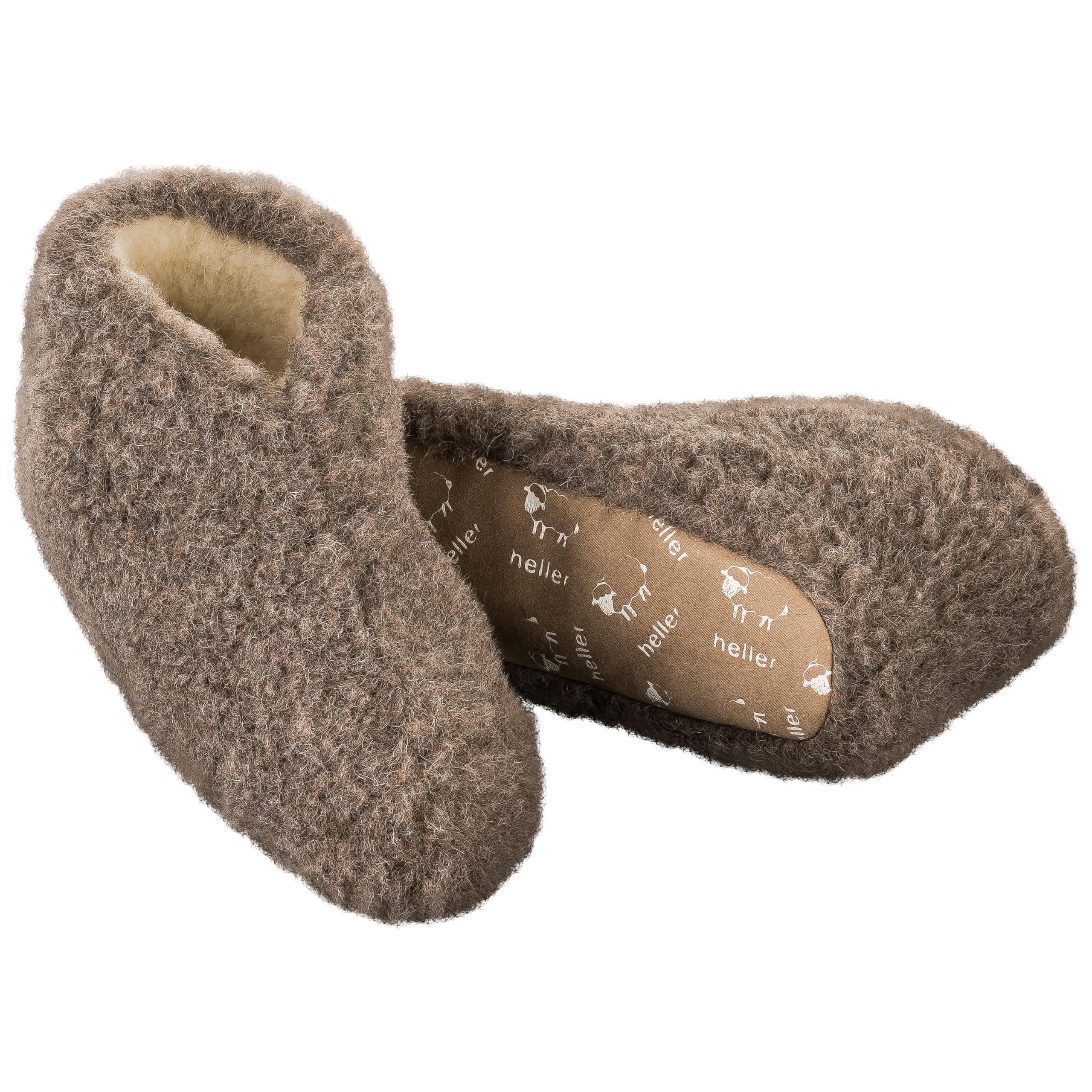 generisch Halbhohe Hausschuhe aus 100% Schafwolle – Öko-Tex® Standard 100 – Made in Germany – Unisex