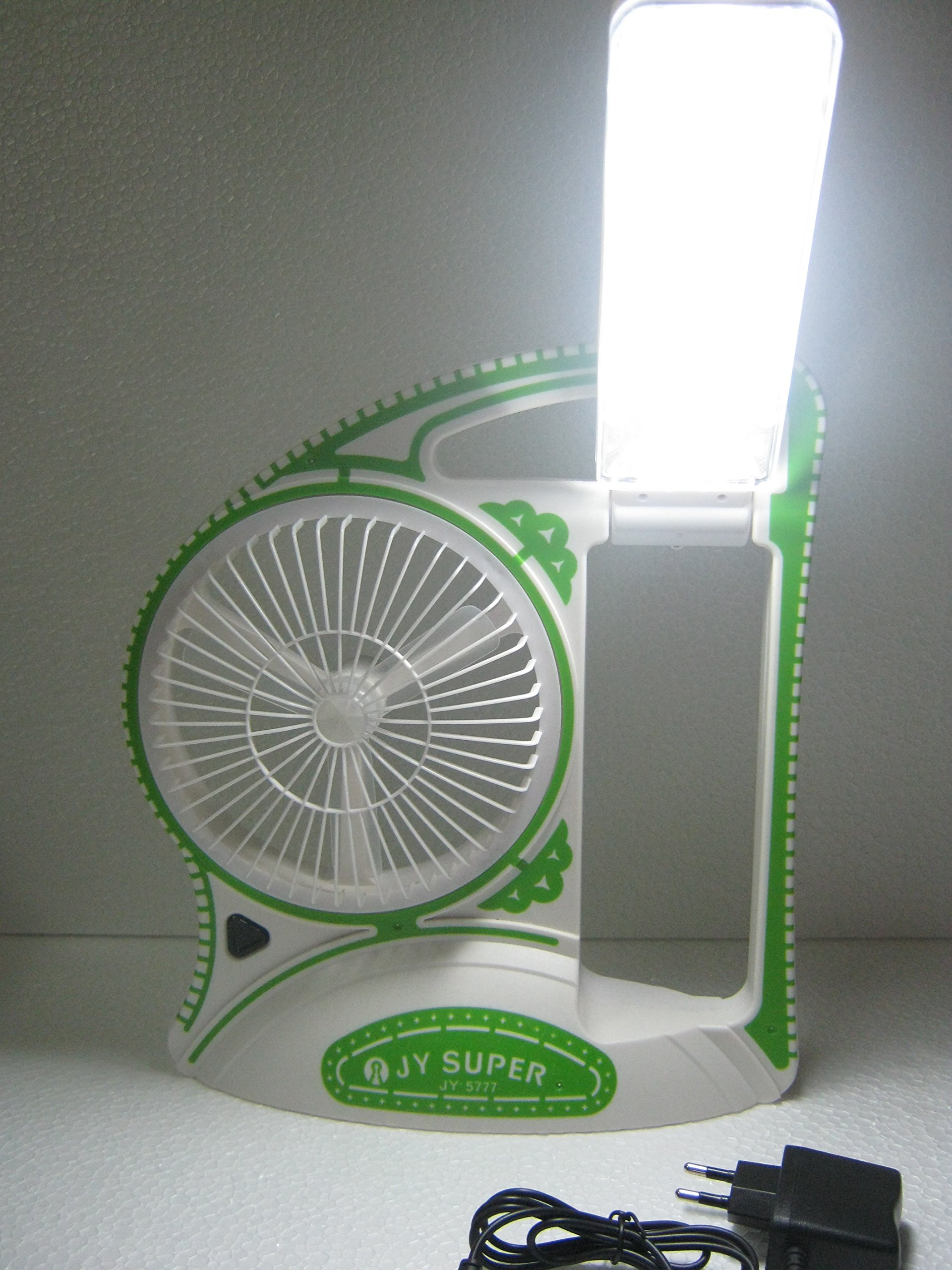 rechargeable electric fan with emergency light