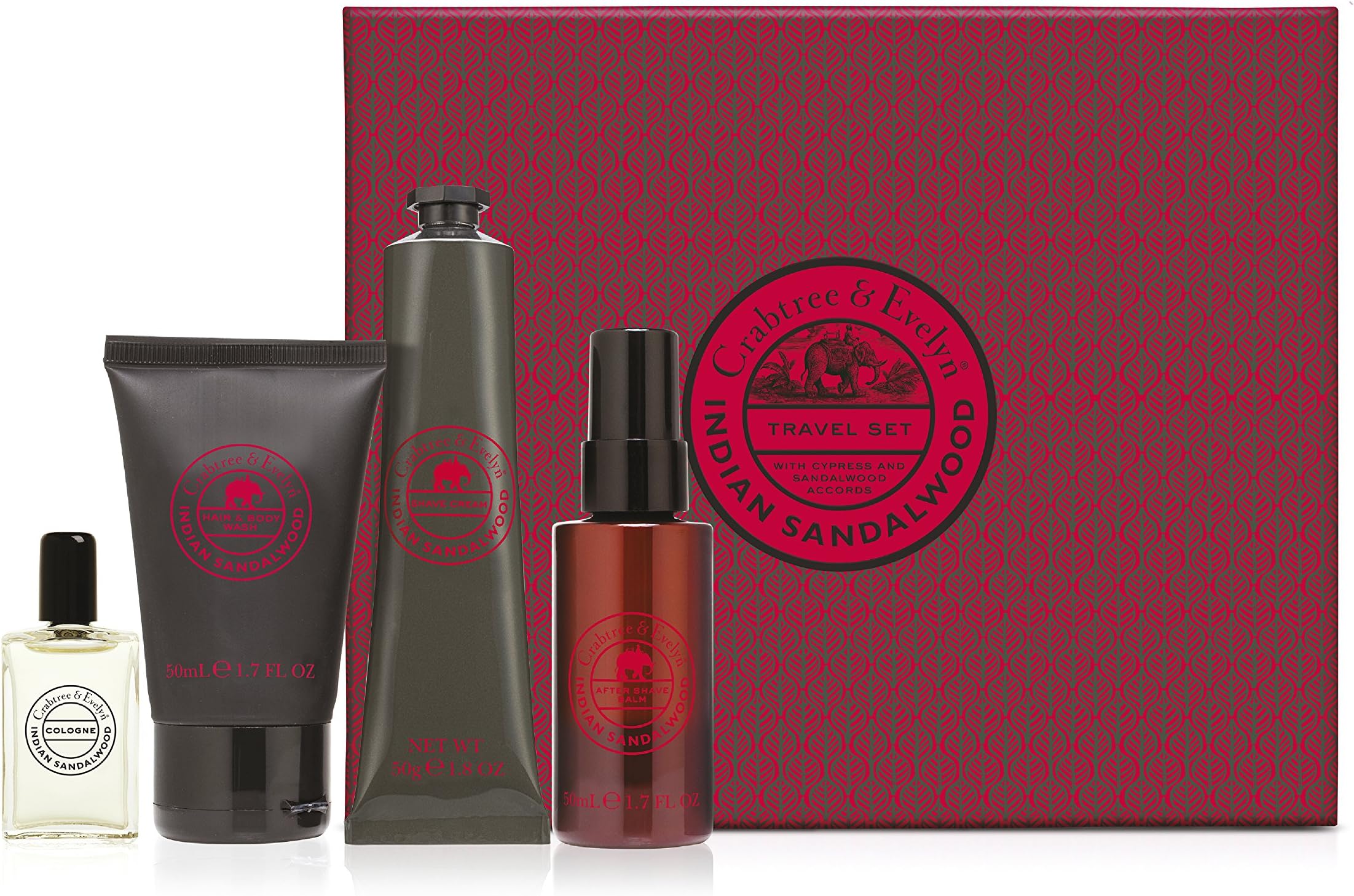 Crabtree & Evelyn Travel Set for Men, Indian Sandalwood