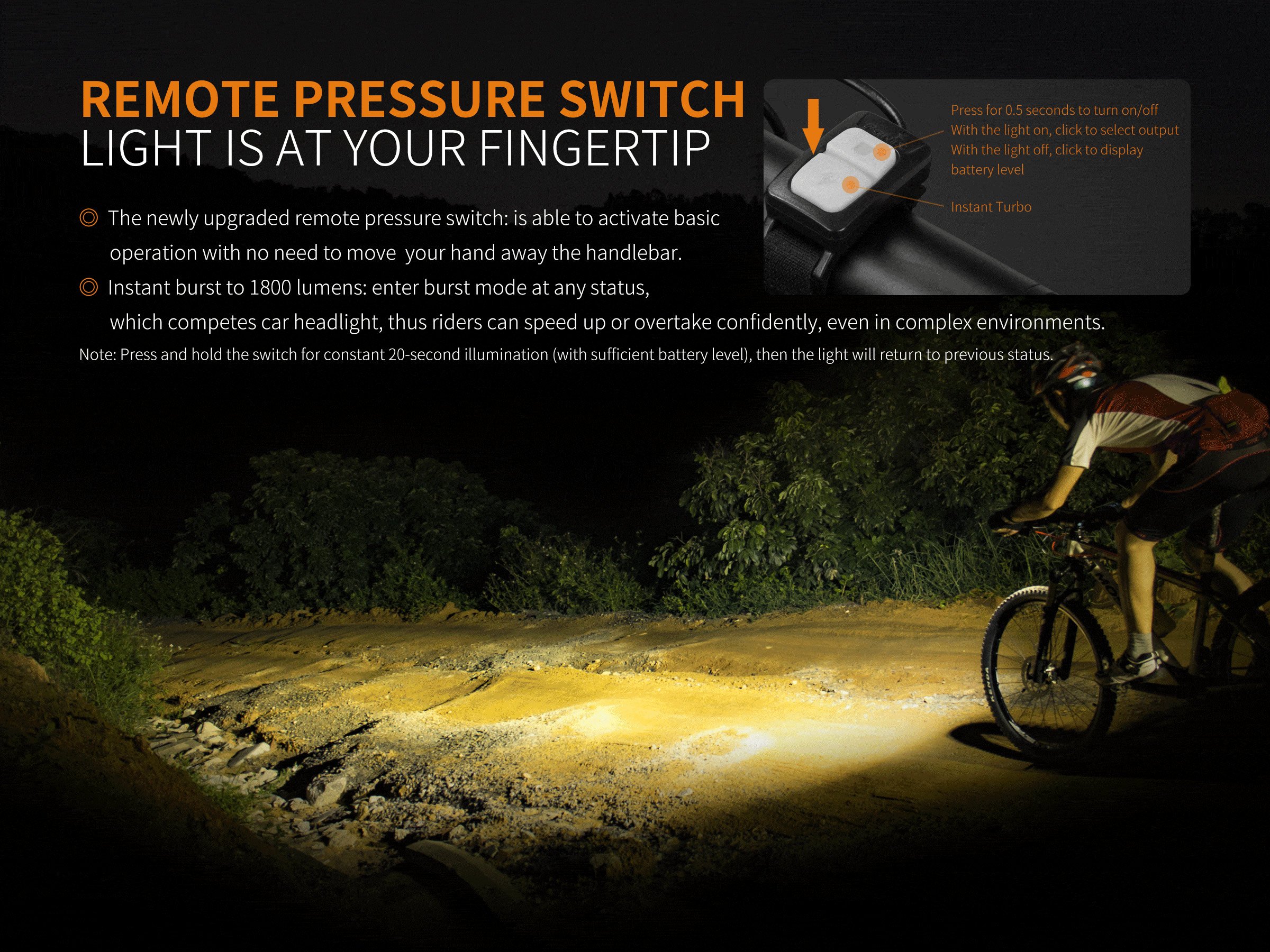Amazon | FENIX LEDバイクライト BC30R | ヘッドライト