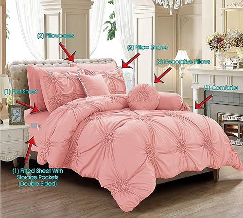 Miniatura 3 de Luxurious, Softest, Coziest 10-Piece Bed-in-a-Bag Sunflower Comforter Set, Silky Soft Complete Comforter Set Includes Bed Sheet Set with Double