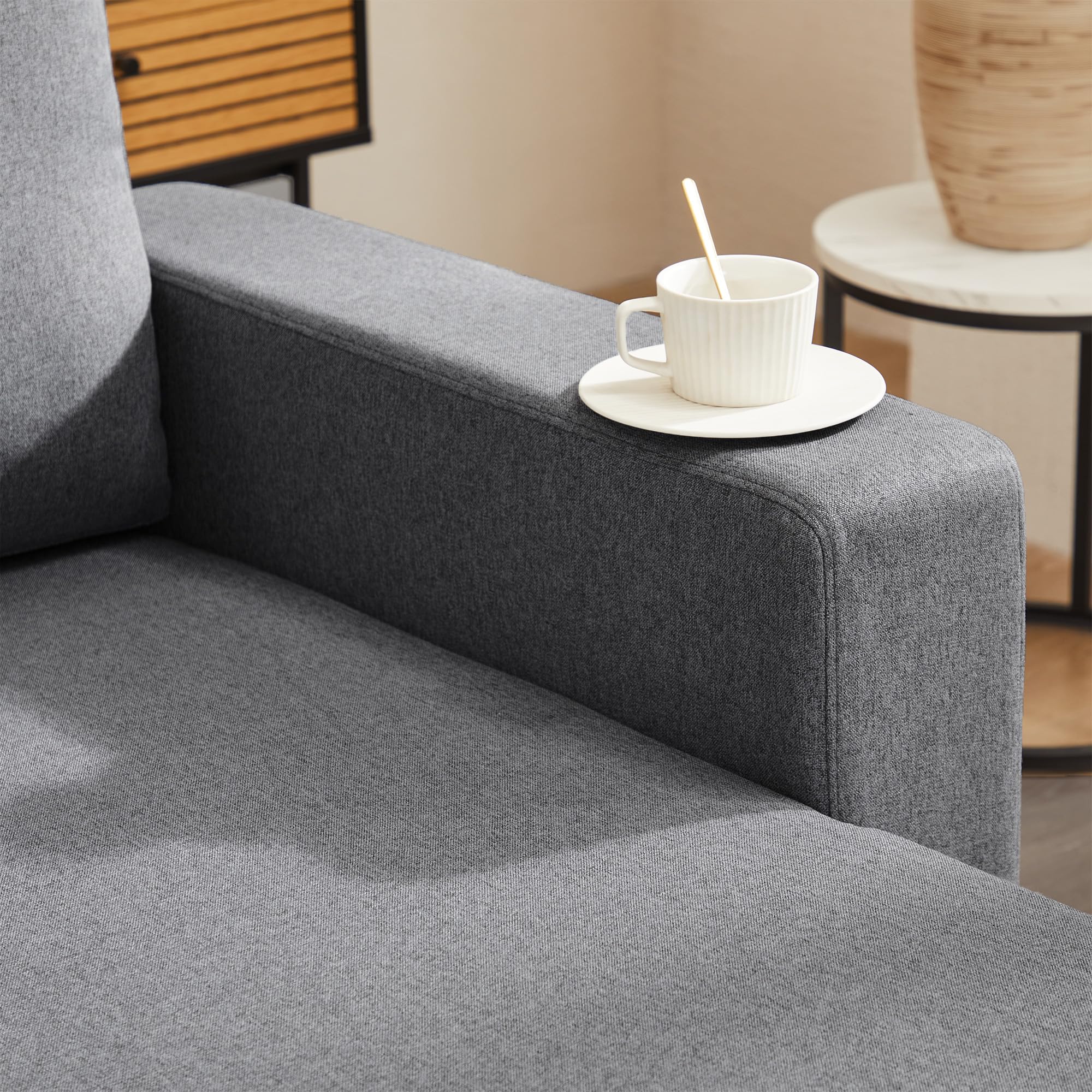 Sofá en forma de L, sofá cama con función de dormir, sofá chaise longue con espacio de almacenamiento, con almacenamiento en bolsillos, sofá cama para sala de estar, chaise longue