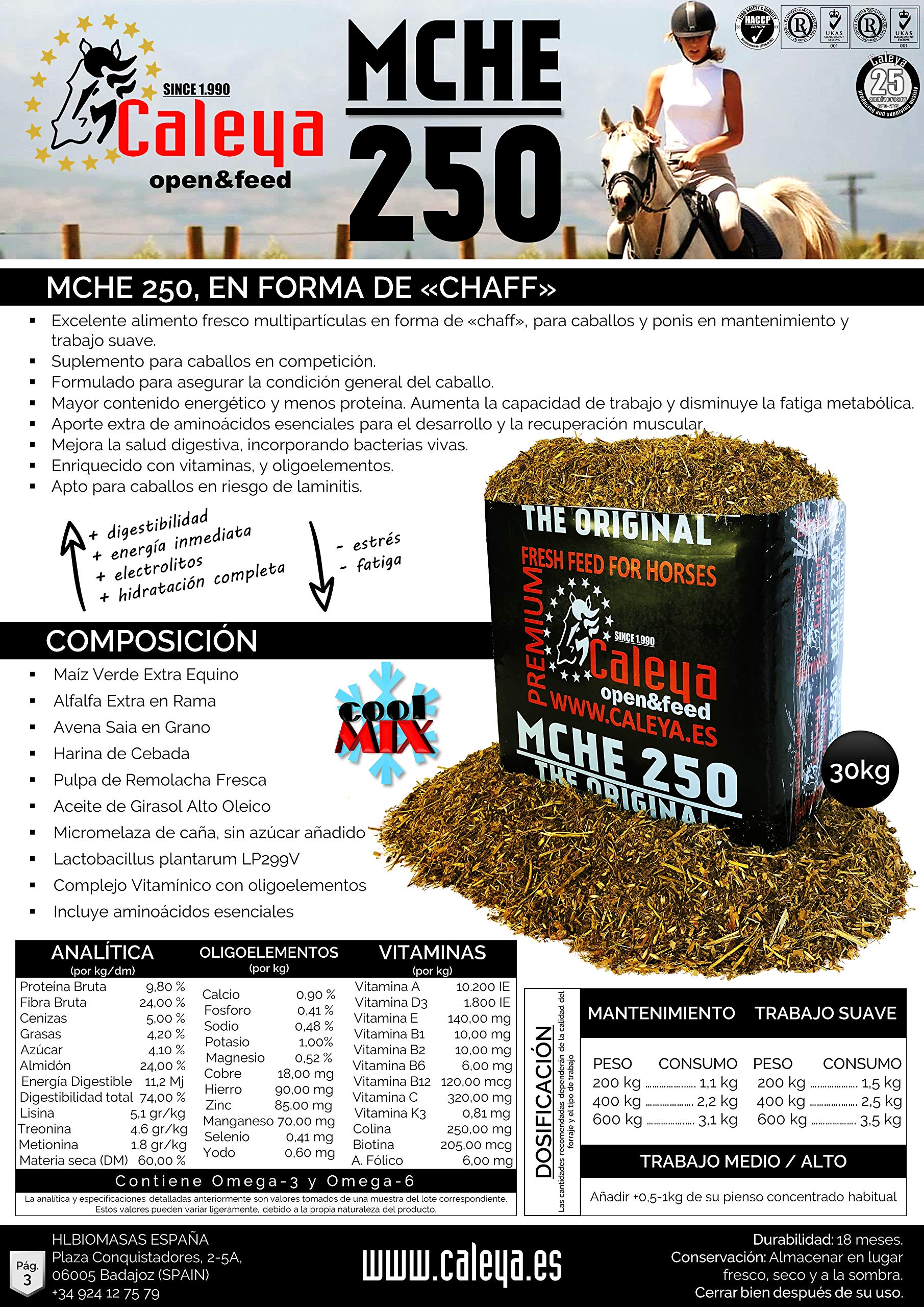 Open&Feed MCHE 250 30 Kg + Viruta Extra (Palet 12 + 6 Unidades)