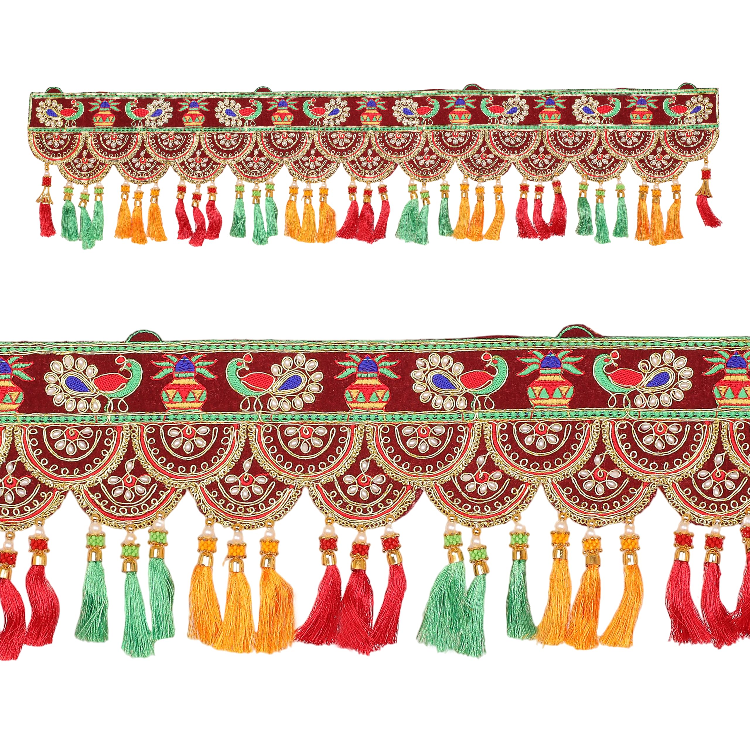 Guirlande toran paon ornement traditionnel pour mariage et puja