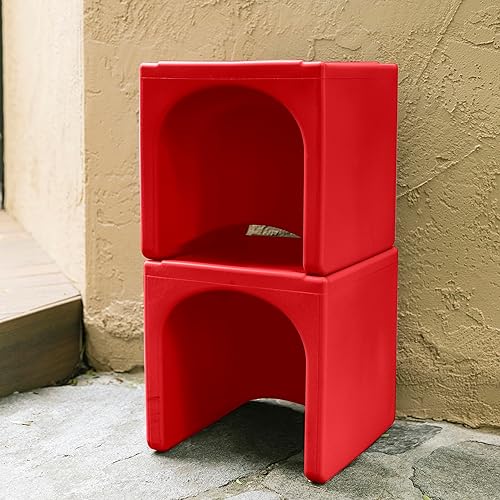 Miniatura 155 de ECR4Kids Tri-Me - Juego de mesa y sillas cubo, muebles multiusos, color azul, 3 piezas Azul,Agua,Negro -,Azul Cian,Verde Fern,Verde,Verde