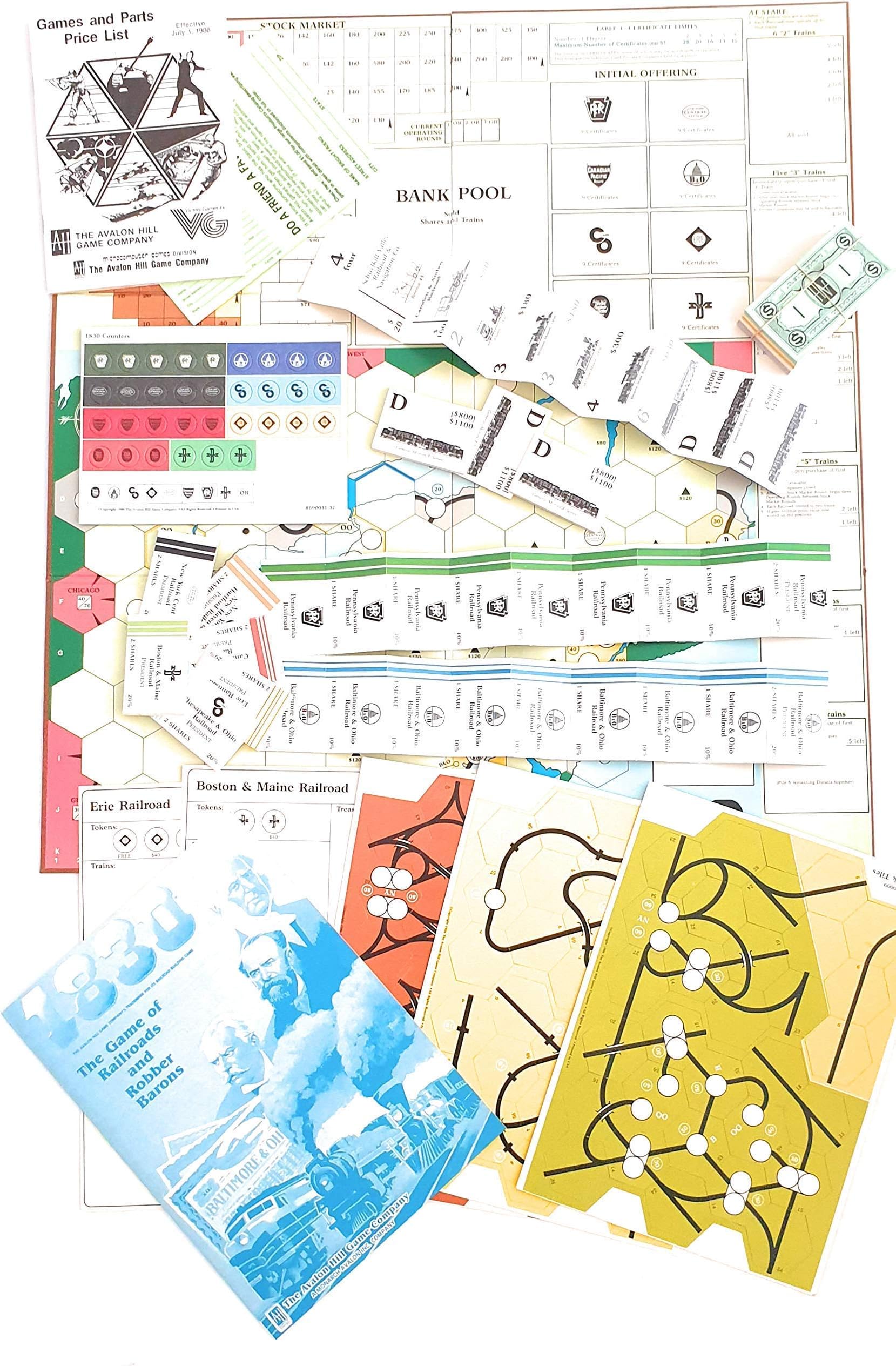 Avalon Hill - 1830 the Game of Railroads & Robber Barons