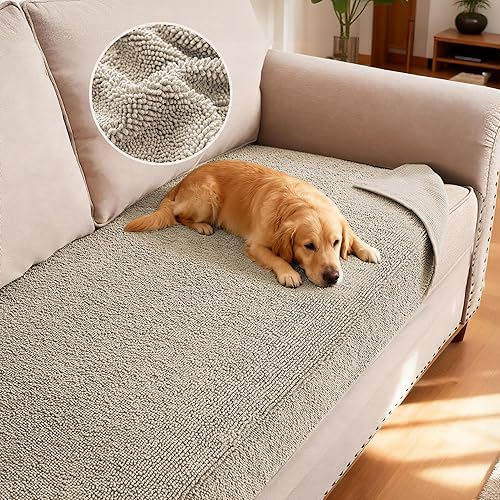 Miniatura 35 de H.VERSAILTEX Funda antideslizante para sofá de mascotas, protector para cama de perro, funda gruesa y suave, apta para mascotas, lavable, funda de