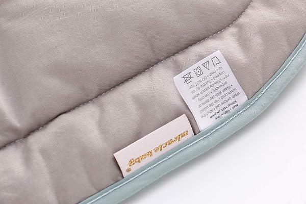 Miracle Baby Cojín Carro Bebe,Colchoneta Silla Paseo Universal Transpirable,Cojín Silla de Paseo para el Cochecito y Asiento de Carro, 100% Algodón (Gris Verde) - 1