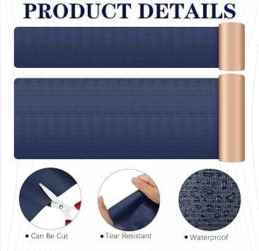 Pushglossy 2 Rolls Blue Pool Safety Cover Patch Kit Self Adhesive Swimming Pool Cover Patch Repair Kit Mesh Pool Patch Repair Kit Pool Cover Repair Tape for Inground Pool Cover(4 x 39 Inch)