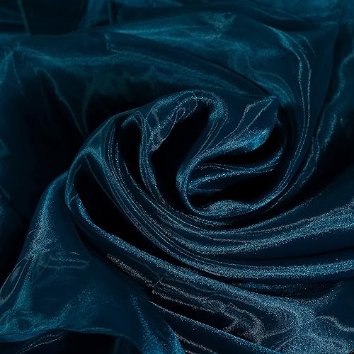 Fynite Tela de organza transparente  5 yardas de largo  44 pulgadas de ancho  Perno de organza transparente sólido para vestidos de boda, decoración