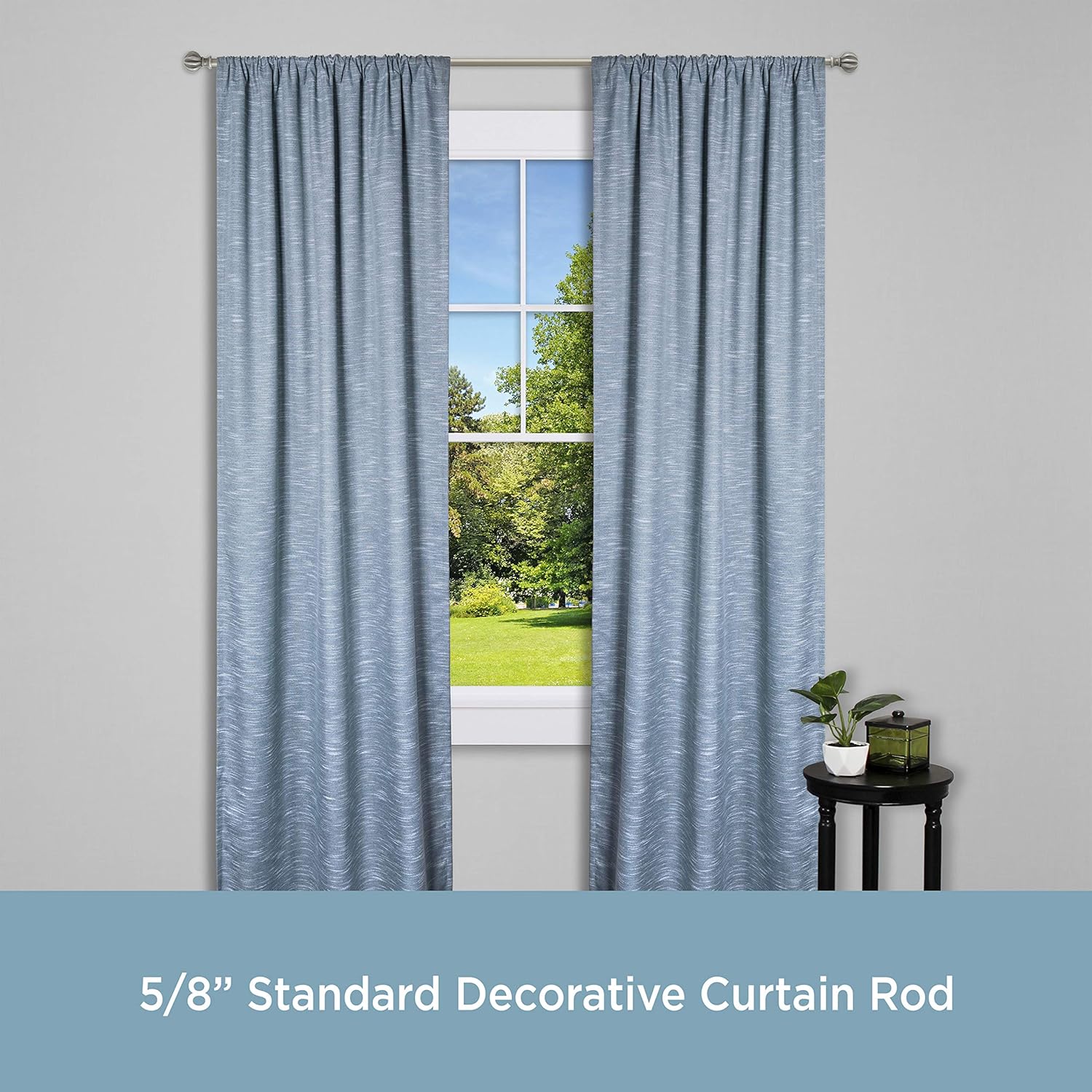 Kenney - 71631 Rachel Standard Decorative Window Curtain Rod, 28 to 48-Inch, Italian Pewter : Everything Else