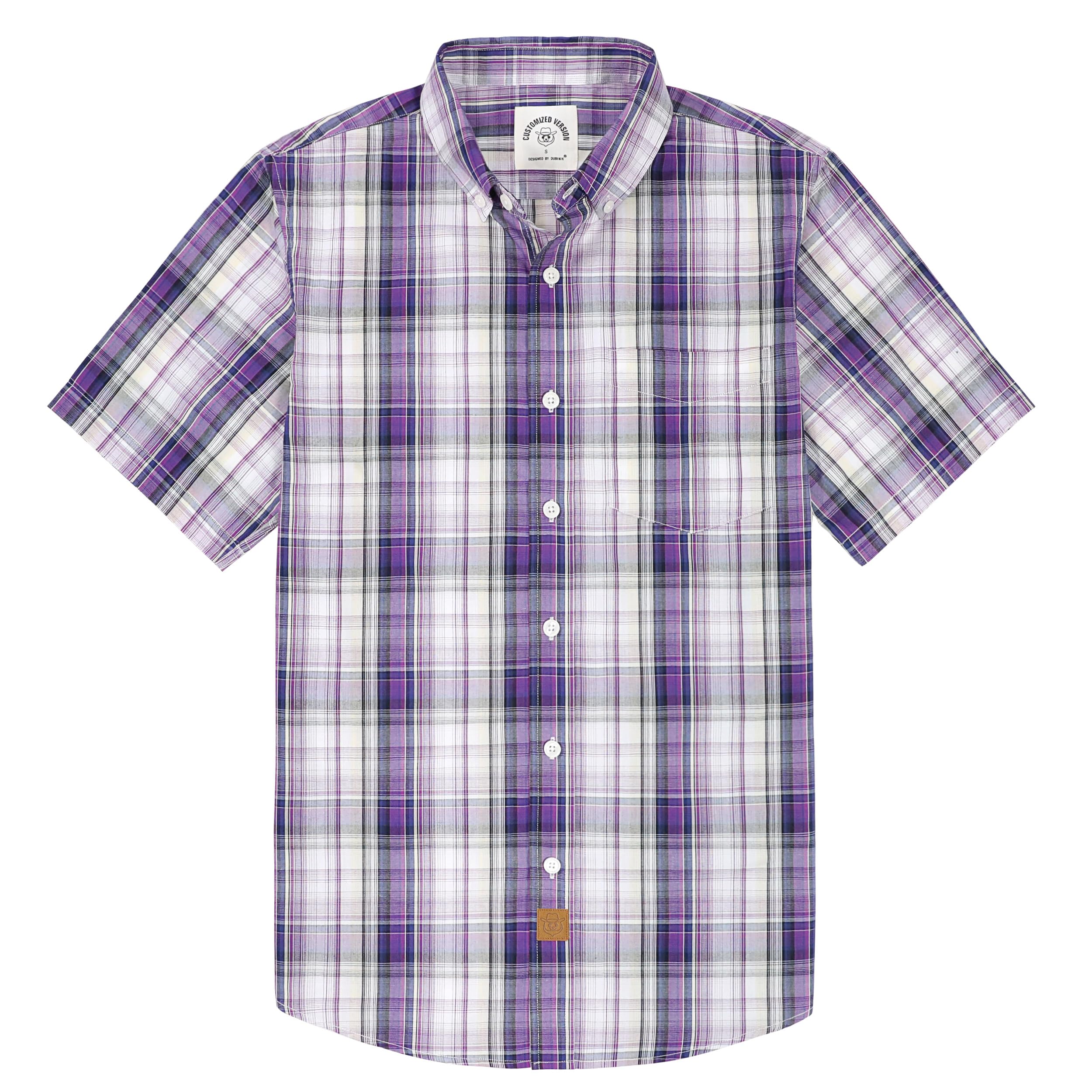 Dubinik®Freizeithemden Für Herren Kurzarmhemd Sommer Arbeitshemden Outdoor Button Down Hemd Herren Kurzarm Regular Fit