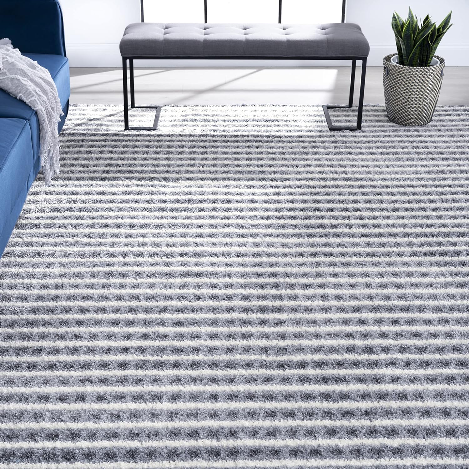 Tayse Izabella – Alfombra grande de pelo largo de 8 x 10 pies, 8 x 10