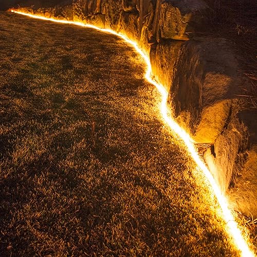 Miniatura 7 de Wintergreen Lighting Kit de luces incandescentes moradas resistentes de 18 pies con 216 bombillas, cuerda de luz para exteriores, incluye clips de