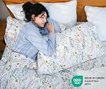 RUVANTI 100% Feuilles de percale de coton, taille Queen, Aroma 16", Doucement respirant & Durable, Hôtel-Style 4 Ensemble de pièces