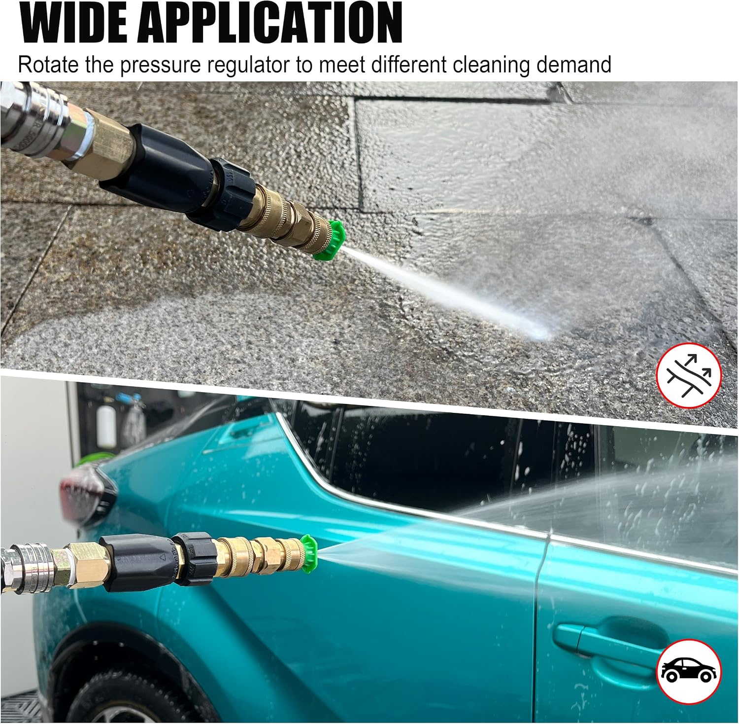 JOEJET Adjustable Pressure Washer Regulator, M22 Connector, 4000 PSI image 2