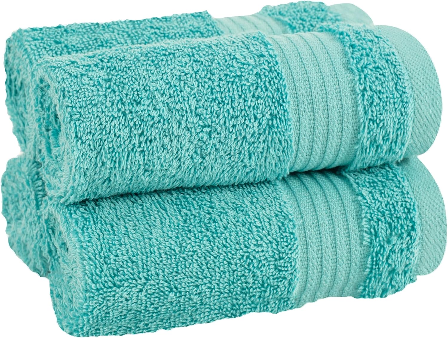 Cotton Paradise 100% Cotton Turkish Washcloth Set for Bathroom, 4 Piece Soft Absorbent Small Towels Wash Rags, Turquoise - Image 5