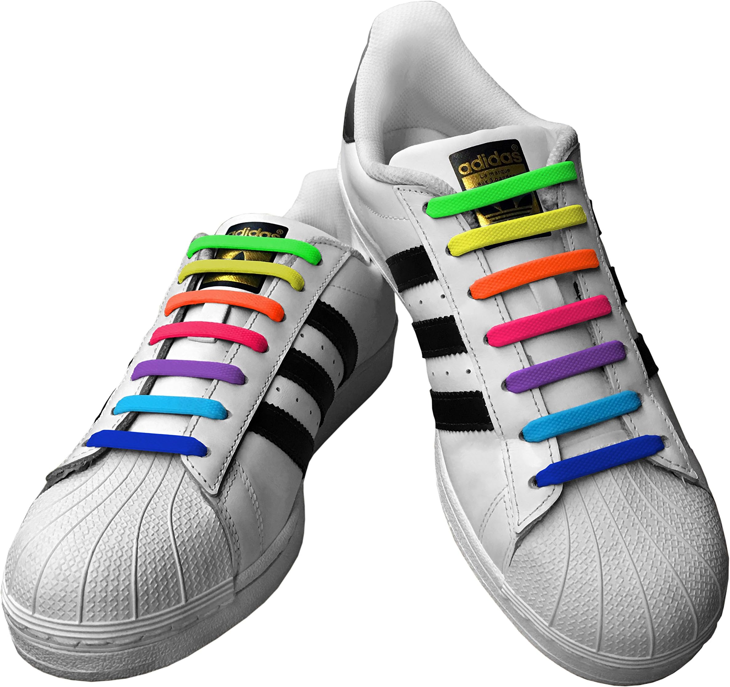 Kicks No Tie Shoelaces Kids: The Elastic, Silicone Shoe Laces to Replace Your Shoe Strings. Makes Any Sneaker a Quick, Comfy Slip On