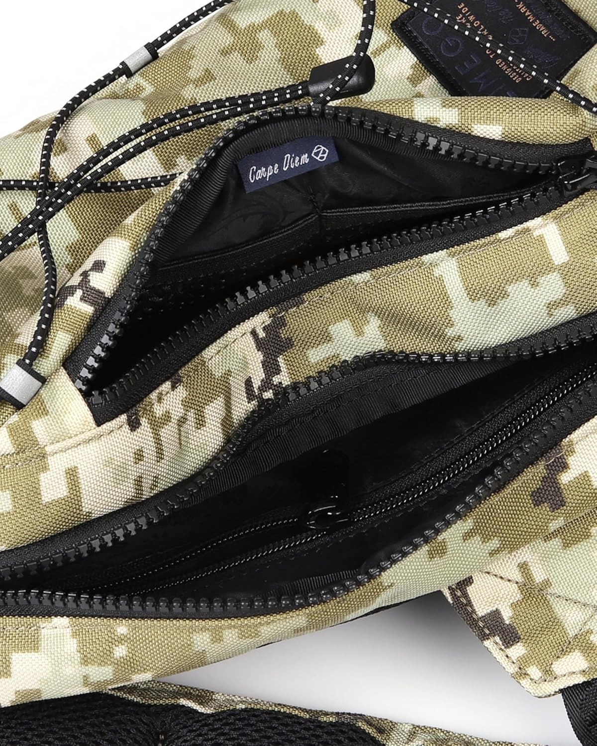 ZIMEGO Tactical Fanny Pack and Crossbody Bag - Utility Sling Bag for Travel and Outdoor, Camo