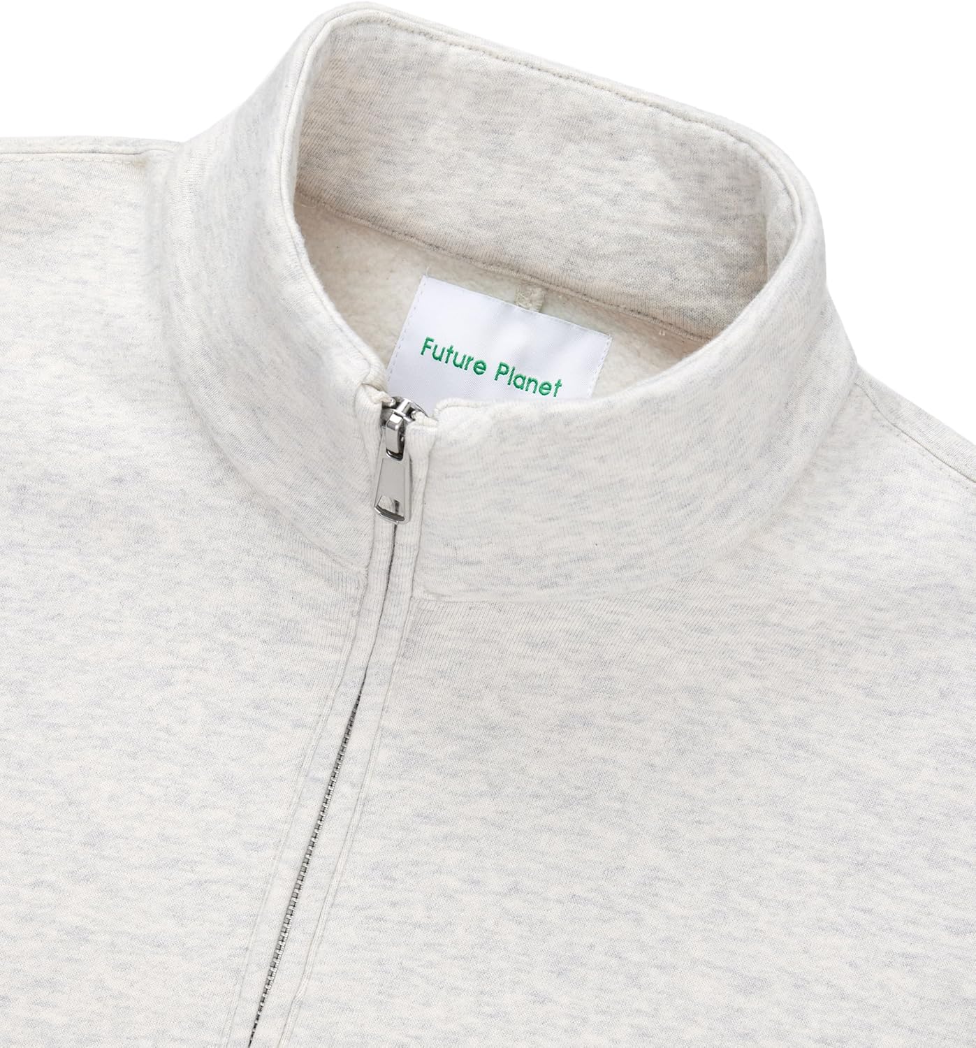 Future Planet Mens Globe Premium 1/4 Zip Fleece Lined Soft Cotton Pullover Sweatshirt Loose Fit - Image 3