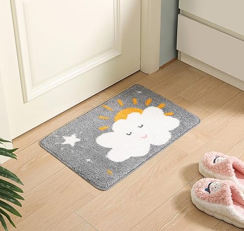 FANXINEY Alfombra de estudio para mesa de cocina bonita alfombra de baño con patrón de caucho termoplástico alta absorción y antideslizante color