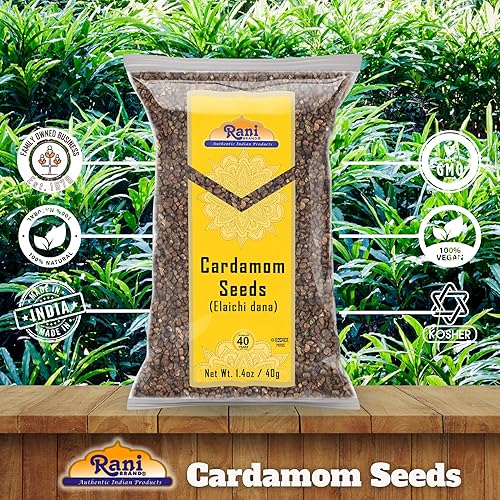 Miniatura 5 de Rani Cardamomo (Elachi) Semillas decorticadas de especias indias 1.4oz (40g)  Todo natural  Vegano  Apto para gluten  Sin OMG  Kosher  Origen indio