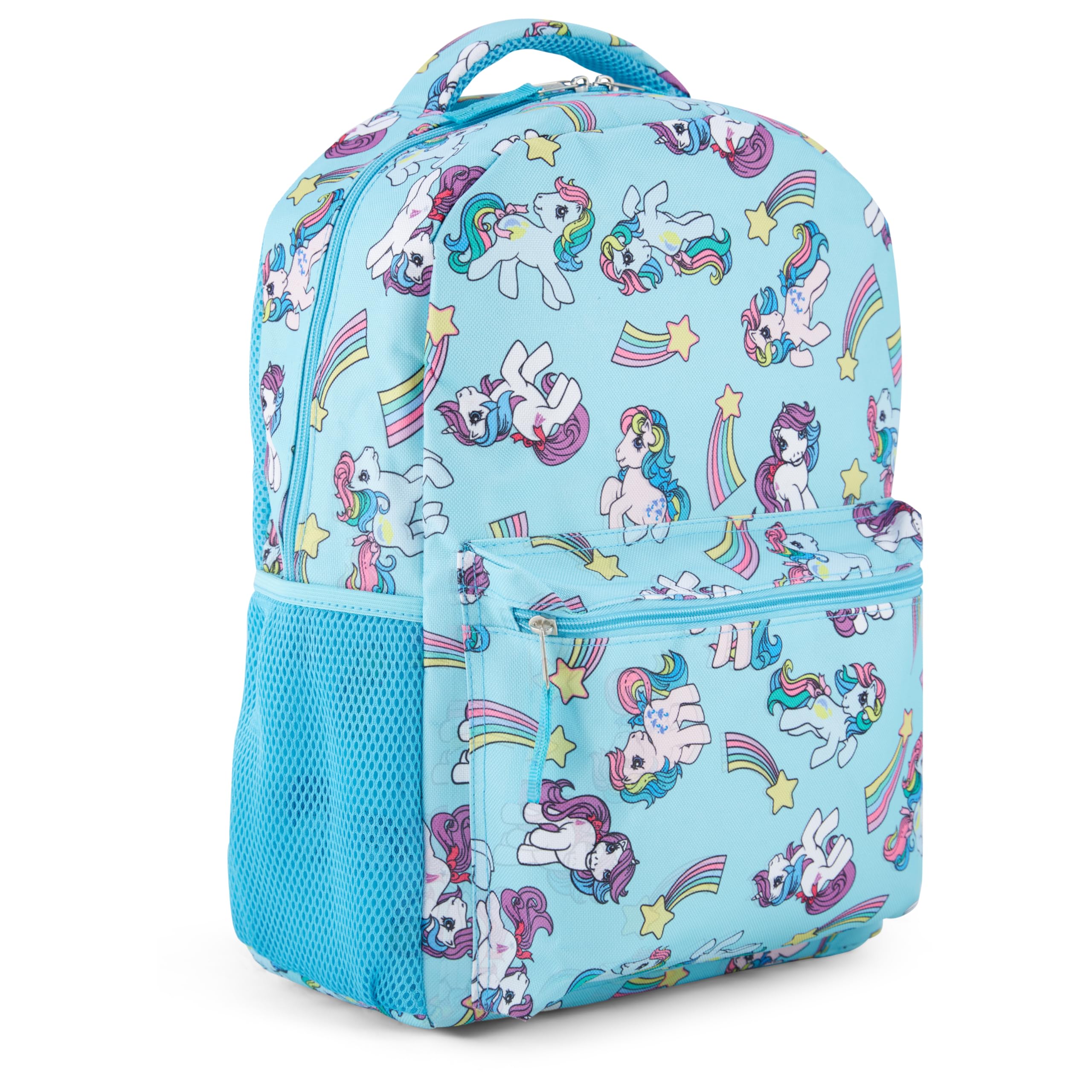 Classic Backpack - Twilight Sparkle, Rainbow Dash, and Fluttershy - MLP Kids School Bag - 16" Backpack with Front Pocket and Laptop Sleeve - Bookbag for Girls and Boys - Toddler & Kids